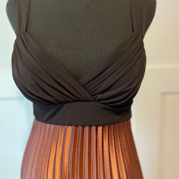 VTG Betsy & Adam Maxi Dress Pleated Ombre Sz 10 - Picture 8 of 9